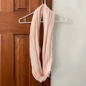 Soft pink infinity scarf